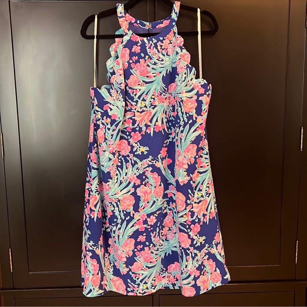 Lilly Pulitzer Floral Dress - Blue and Pink XL